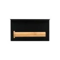 WALL MOUNTED PAPER HOLDER BAMBOO ESSENTIALS WITH SMARTPHONE HOLDER METALLIC BLACK