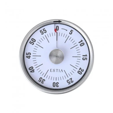 KITCHEN TIMER 60 MINUTES ANALOG WITH MAGNET INOX
