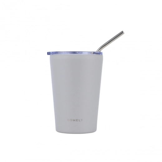 HOMELY ΘΕΡΜΟΣ MUG 400ml PEBBLE GRAY