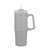 INSULATED BOTTLE STRAW TUMBLER HOMELY 900ml PEBBLE GRAY