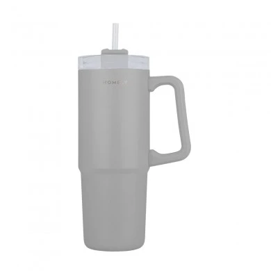 INSULATED BOTTLE STRAW TUMBLER 900ml PEBBLE GRAY