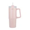 INSULATED BOTTLE STRAW TUMBLER HOMELY 900ml ROSE QUARTZ