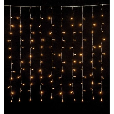 360 LED Bulbs Warm White Expandable, Curtain, Transparent Power Cable 2m x 200cm TnS