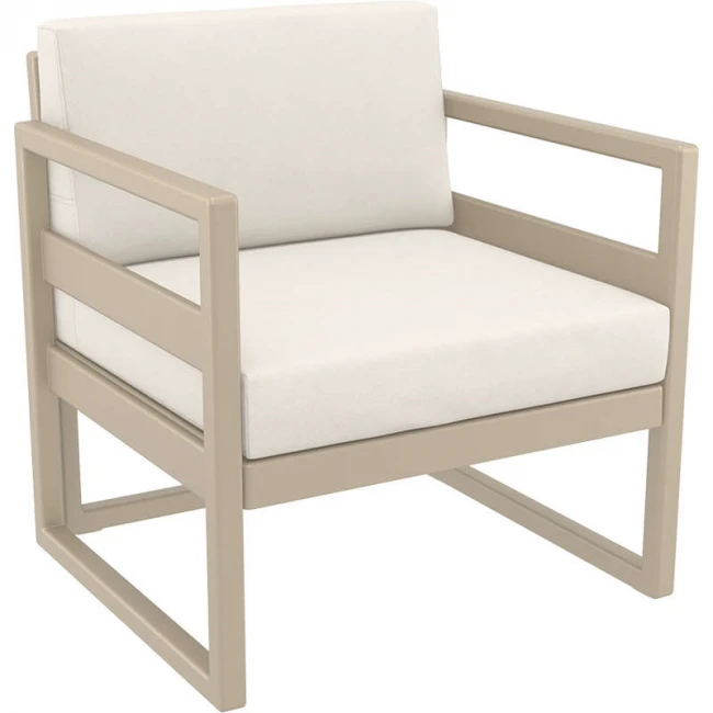 MYKONOS ΠΟΛΥΘΡΟΝΑ TAUPE ΜΕ ΜΑΞ. 73X72X75εκ. ΠΟΛ/ΝΙΟΥ