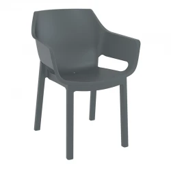 DORA DARK GREY ΠΟΛΥΘΡΟΝΑ ΠΟΛ/ΝΙΟΥ 58X59X80εκ.