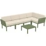 PORTOFINO LOUNGE SET ΓΩΝΙΑ OLIVE GREEN/ΜΑΞ. BEIGE(+ΤΡΑΠ.33εκ.)