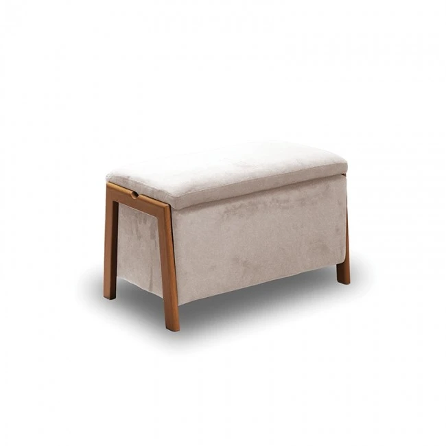 DALI ΣΚΑΜΠΟ VELVET BEIGE ΜΕ ΑΠΟΘ. ΧΩΡΟ 75X42X44εκ.