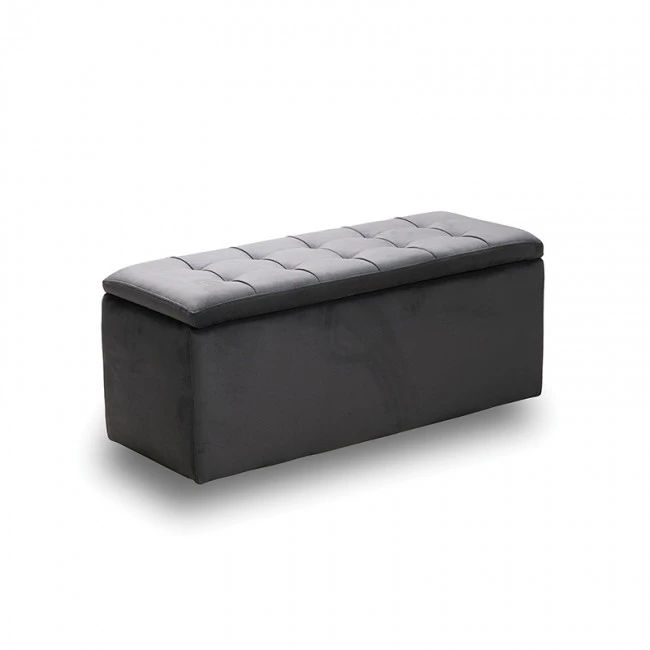 LIDO ΣΚΑΜΠΟ VELVET GREY ΜΕ ΑΠΟΘ. ΧΩΡΟ 101X41X42εκ.