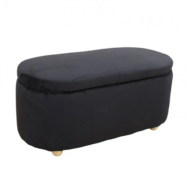 FOSTER ΣΚΑΜΠΟ VELVET BLACK ΜΕ ΑΠΟΘ. ΧΩΡΟ 99Χ45X45εκ.