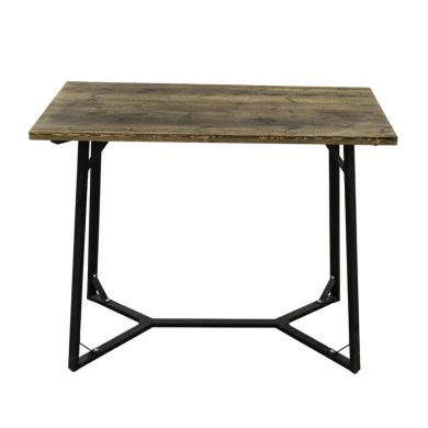 BISTRO ΤΡΑΠΕΖΙ BAR 120X65X96εκ. ΜΑΥΡΟ ΜΕΤΑΛΛΟ-ΞΥΛΟ