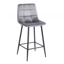 NORA GREY VELVET ΥΦΑΣΜΑ 65εκ. ΣΚΑΜΠΟ ΜΕΤΑΛΛΙΚΟ 45X41X65-99εκ.