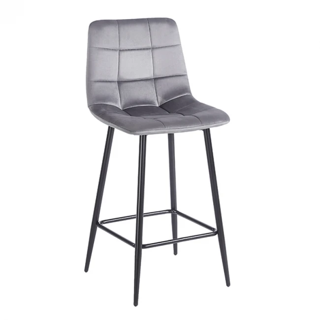 NORA GREY VELVET ΥΦΑΣΜΑ 65εκ. ΣΚΑΜΠΟ ΜΕΤΑΛΛΙΚΟ 45X41X65-99εκ.