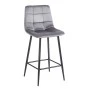 NORA GREY VELVET ΥΦΑΣΜΑ 65εκ. ΣΚΑΜΠΟ ΜΕΤΑΛΛΙΚΟ 45X41X65-99εκ.