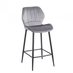 DYLAN GREY VELVET ΥΦΑΣΜΑ 65εκ. ΣΚΑΜΠΟ ΜΕΤΑΛΛΙΚΟ 46X45X65-95εκ.