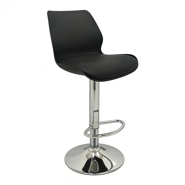 Σκαμπό Μπάρ 2τμχ Bar49 Black Pu/Pvc 39X45X102εκ.