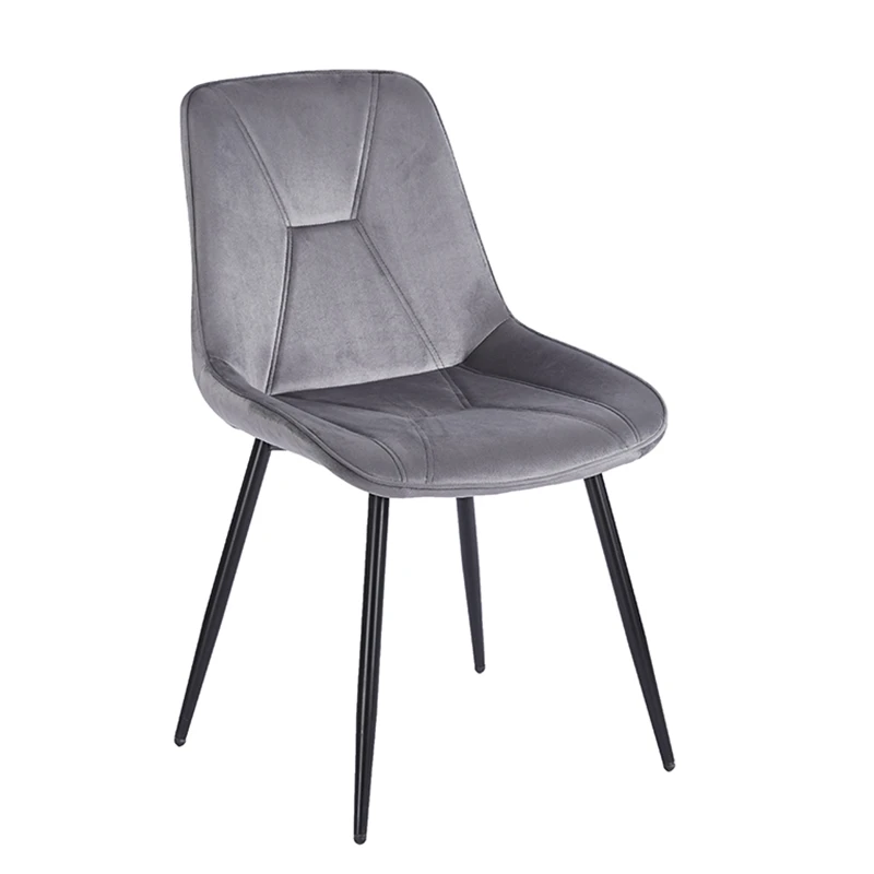 SILVIA GREY VELVET ΥΦΑΣΜΑ ΚΑΡΕΚΛΑ ΜΕΤΑΛΛΙΚΗ 51X58X87εκ.