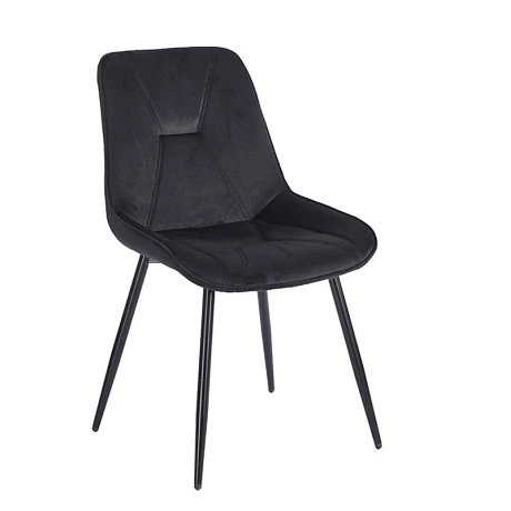 SILVIA BLACK VELVET ΥΦΑΣΜΑ ΚΑΡΕΚΛΑ ΜΕΤΑΛΛΙΚΗ 51X58X87εκ.