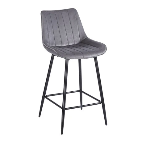 REPO GREY VELVET ΥΦΑΣΜΑ 66εκ. ΣΚΑΜΠΟ ΜΕΤΑΛΛΙΚΟ 48X49X66-96εκ.