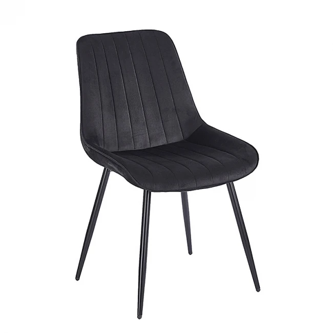 BONY BLACK VELVET ΥΦΑΣΜΑ ΚΑΡΕΚΛΑ ΜΕΤΑΛΛΙΚΗ 51X58X87εκ.