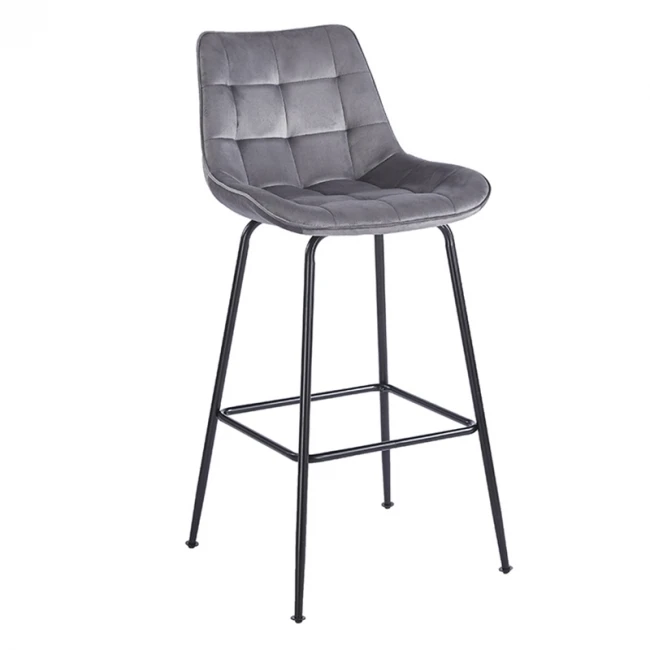 ERMINA GREY VELVET ΥΦΑΣΜΑ 75εκ. ΣΚΑΜΠΟ ΜΕΤΑΛΛΙΚΟ 49X50X75-104εκ.