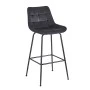 ERMINA BLACK VELVET ΥΦΑΣΜΑ 75εκ. ΣΚΑΜΠΟ ΜΕΤΑΛΛΙΚΟ 49X50X75-104εκ.