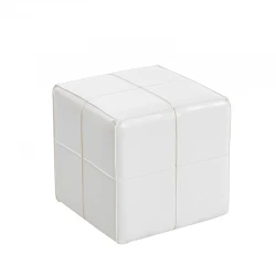 ENZO WHITE PU ΣΚΑΜΠΟ 31X31X31εκ.
