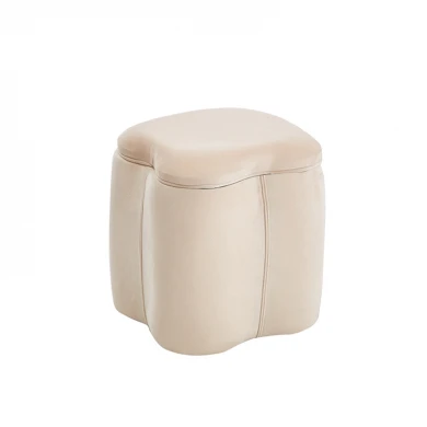 FIONA ΣΚΑΜΠΟ VELVET BEIGE ΜΕ ΑΠΟΘ. ΧΩΡΟ 30X30X34εκ.