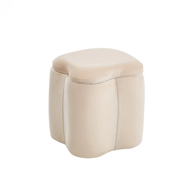 FIONA ΣΚΑΜΠΟ VELVET BEIGE ΜΕ ΑΠΟΘ. ΧΩΡΟ 30X30X34εκ.