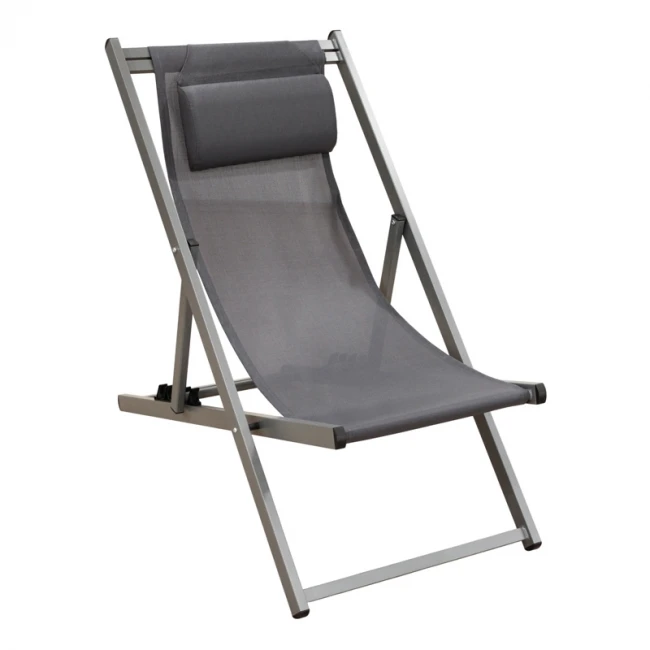 DEVIN ΣΕΖΛΟΝΓΚ GREY ΑΛΟΥΜΙΝΙΟΥ 58X95-102X78-95εκ.