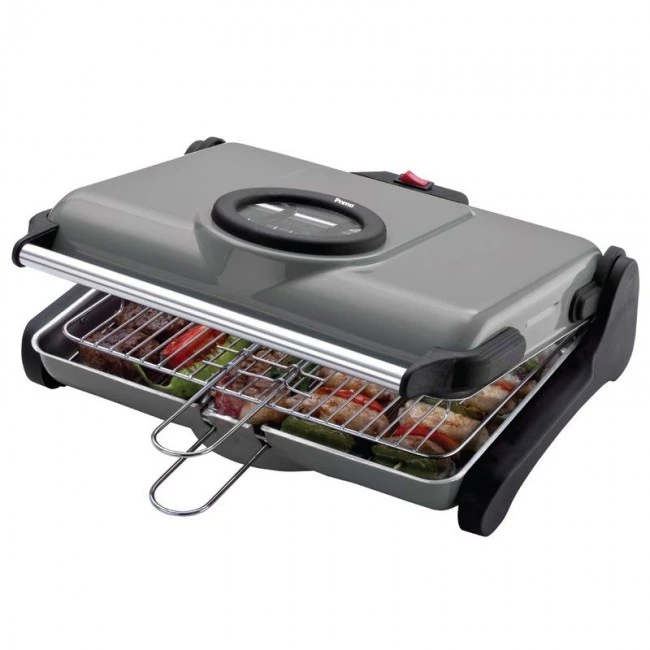 Ψηστιέρα Παραδοσιακή AB661 Primo 1200W 2πλή σχάρα 34X25εκ. Silver