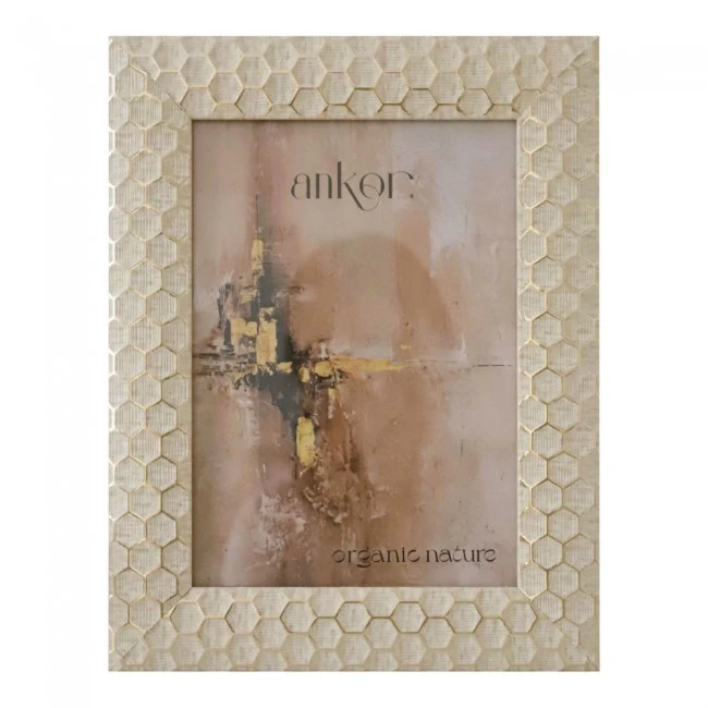 ΚΟΡΝΙΖΑ ΠΛΑΣΤΙΚΗ 13x18εκ. ΣΕ ΜΠΕΖ ΧΡΩΜΑ ΜΕ ΧΡΥΣΟ ΜΟΤΙΒΟ ANKOR