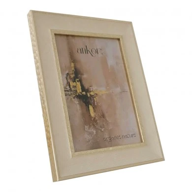 ΚΟΡΝΙΖΑ ΠΛΑΣΤΙΚΗ 13x18εκ. ΣΕ ΜΠΕΖ ΧΡΩΜΑ ΜΕ ΧΡΥΣΗ ΛΕΠΤΟΜΕΡΕΙΑ ANKOR