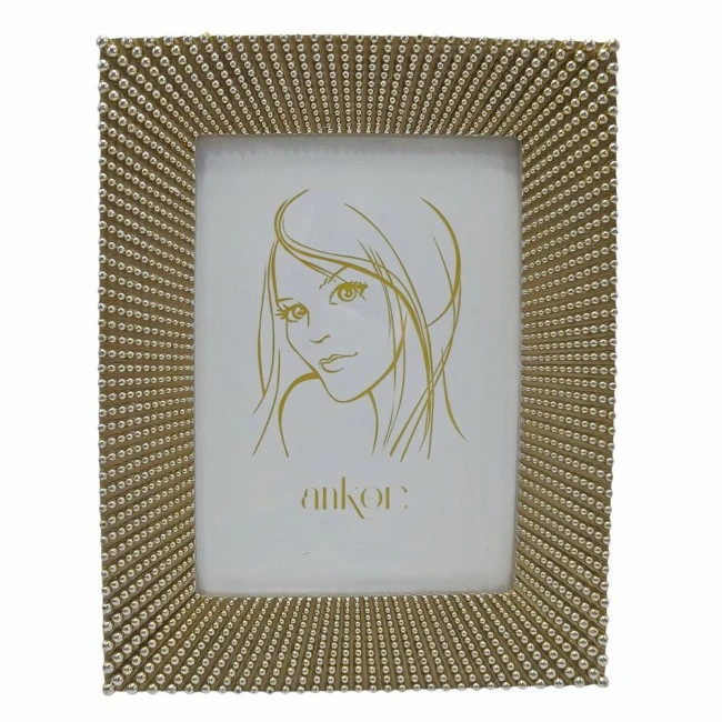 ΚΟΡΝΙΖΑ ΠΟΛΥΕΣΤΕΡΙΚΗ 13x18εκ. ΧΡΥΣΗ ΜΕ ΠΕΡΛΕΣ ANKOR
