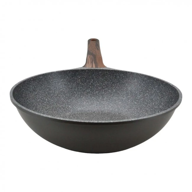 WOK ΑΛΟΥΜΙΝΙΟΥ ΜΕ ΕΠΙΣΤΡΩΣΗ ΑΠΟ ΠΕΤΡΑ 28εκ. ΛΑΒΗ ΒΑΚΕΛΙΤΗ SOFT TOUCH ANKOR
