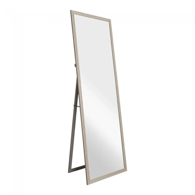 ΚΑΘΡΕΦΤΗΣ ΔΑΠΕΔΟΥ ΜΕ ΠΛΑΣΤΙΚΟ ΠΛΑΙΣΙΟ ΣΕ ΜΠΕΖ ΓΚΡΙ ΧΡΩΜΑ ΚΑΙ ΑΝΑΓΛΥΦΗ ΥΦΗ 50x160εκ. ANKOR