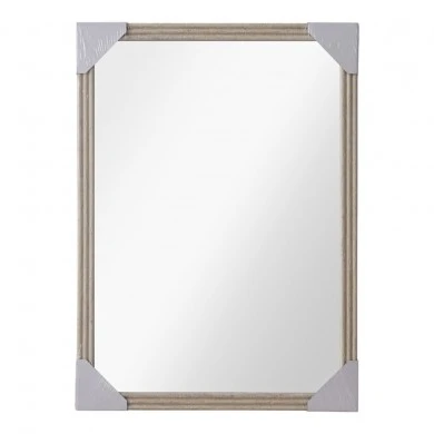 ΚΑΘΡΕΦΤΗΣ ΤΟΙΧΟΥ ΜΕ ΠΛΑΣΤΙΚΟ ΠΛΑΙΣΙΟ ΣΕ ΜΠΕΖ ΓΚΡΙ ΧΡΩΜΑ ΚΑΙ ΑΝΑΓΛΥΦΗ ΥΦΗ 50x70εκ. ANKOR