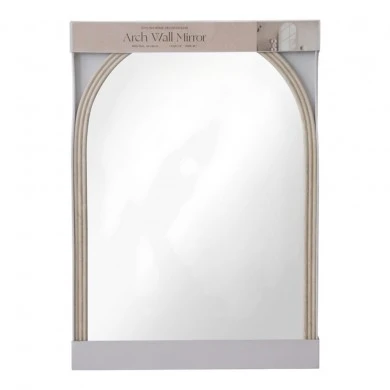 ΚΑΘΡΕΦΤΗΣ ΤΟΙΧΟΥ ΜΕ ΠΛΑΣΤΙΚΟ ΠΛΑΙΣΙΟ ΣΕ ΜΠΕΖ ΓΚΡΙ ΧΡΩΜΑ ΚΑΙ ΑΝΑΓΛΥΦΗ ΥΦΗ 60x90εκ. ANKOR