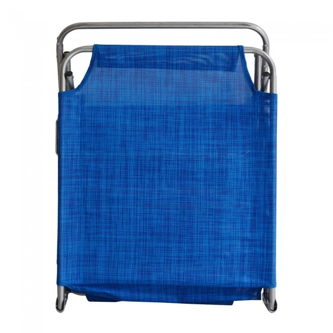 ΞΑΠΛΩΣΤΡΑ ΘΑΛΑΣΣΗΣ ΜΕΤΑΛΛΙΚΗ ΜΠΛΕ 188x58x28εκ.ANKOR