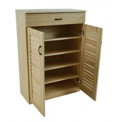 ΠΑΠΟΥΤΣΟΘΗΚΗ ΝΤΟΥΛΑΠΙ ΜΕ ΣΥΡΤΑΡΙ ΞΥΛΙΝΟ 68x32x98εκ. ΣΕ ΦΥΣΙΚΟ ΧΡΩΜΑ ANKOR