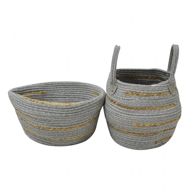 ΚΑΛΑΘΙ ΥΦΑΣΜΑΤΙΝΟ ΓΚΡΙ 38x34εκ.ANKOR