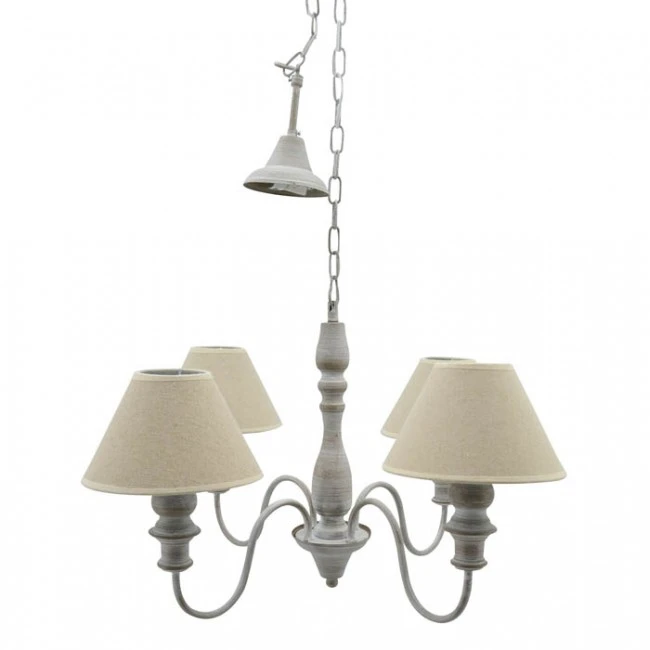 ΠΟΛΥΕΛΑΙΟΣ ΓΚΡΙ ΑΝΤΙΚΕ ΜΕ 4 ΛΑΜΠΕΣ ΚΑΙ ΜΠΕΖ ΚΑΠΕΛΑ 54x54x130 εκ.ANKOR