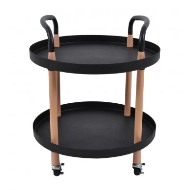 ΒΟΗΘΗΤΙΚΟ ΤΡΑΠΕΖΑΚΙ ΤΡΟΛΕΪ ΜΕ 2 ΔΙΣΚΟΥΣ ΣΕ ΜΑΥΡΟ ΧΡΩΜΑ 48x51,5εκ.ANKOR