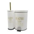 ΠΙΓΚΑΛ ΒΟΥΡΤΣΑΚΙ INOX ΛΕΥΚΟ ΜΕ ΧΡΥΣΟ BATH 9,5x40 εκ. ANKOR