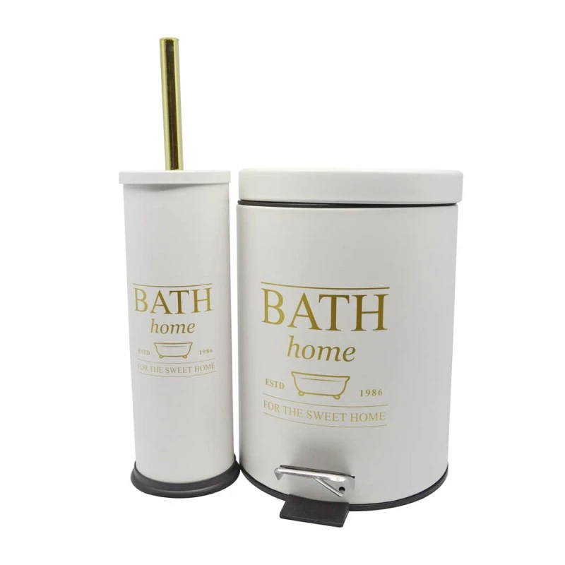 ΚΑΛΑΘΙ ΜΠΑΝΙΟΥ 5lt INOX ΛΕΥΚΟ ΜΕ ΧΡΥΣΟ BATH ANKOR