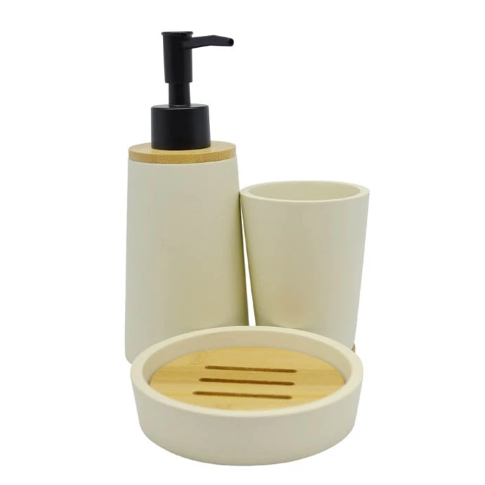 DISPENSER ΠΟΛΥΕΣΤΕΡΙΚΟ ΜΠΕΖ ΜΕ ΞΥΛΟ ΜΠΑΜΠΟY 7,4x7,4x18,2εκ.ANKOR