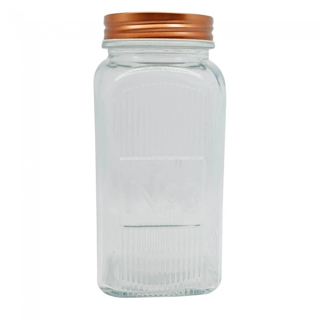 ΒΑΖΟ ΓΥΑΛΙΝΟ ΜΕ ROSE GOLD ΜΕΤΑΛΛΙΚΟ ΚΑΠΑΚΙ 1500ml ANKOR