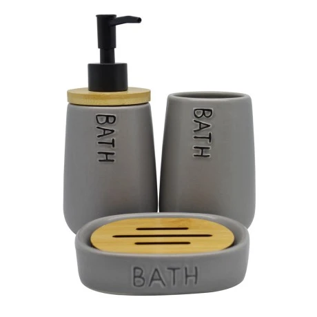ΠΟΤΗΡΟΘΗΚΗ ΚΕΡΑΜΙΚΗ ΓΚΡΙ BATH 8,5x8,5x12εκ.ANKOR