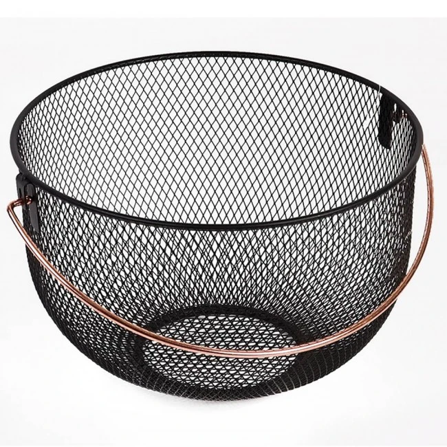 ΦΡΟΥΤΙΕΡΑ ΜΕΤΑΛΛΙΚΗ ΜΑΥΡΗ ΜΕ ΡΟΖ ΧΡΥΣΗ ΛΑΒΗ 30x19εκ.ANKOR