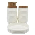 DISPENSER ΠΛΑΣΤΙΚΟ ΑΣΠΡΟ ΡΙΓΕ ΜΕ ΕΦΕ ΞΥΛΟΥ 6,5x15,5εκ. ANKOR