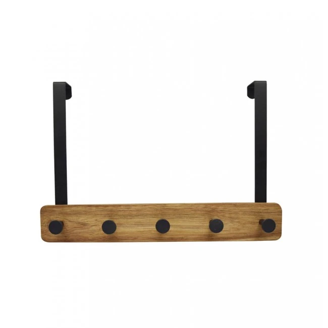 ΚΡΕΜΑΣΤΡΑ ΠΟΡΤΑΣ ΜΕΤΑΛΛΙΚΗ 5 ΘΕΣΕΩΝ ΜΕ ΞΥΛΟ ΑΚΑΚΙΑΣ38,5x4,8x25,5εκ. ANKOR